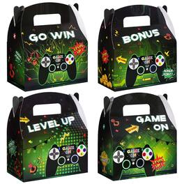 Paradigms Interiors - Video Game Party Favor Boxes - Gaming Paper Gift Small Candy Snack Bags Black White Goodie For Wrapping Box - Video Game A