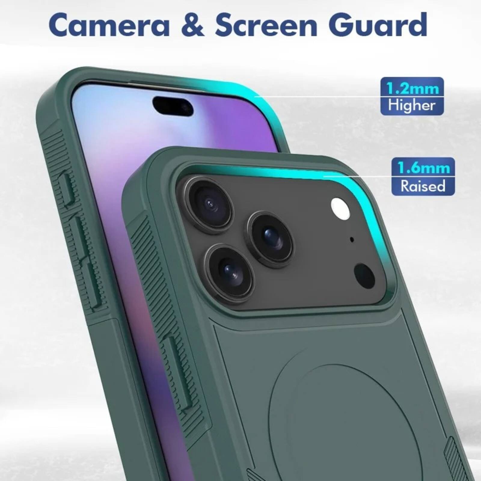 Camera & Screen Guard

1.2mm Higher

1.6mm Raised