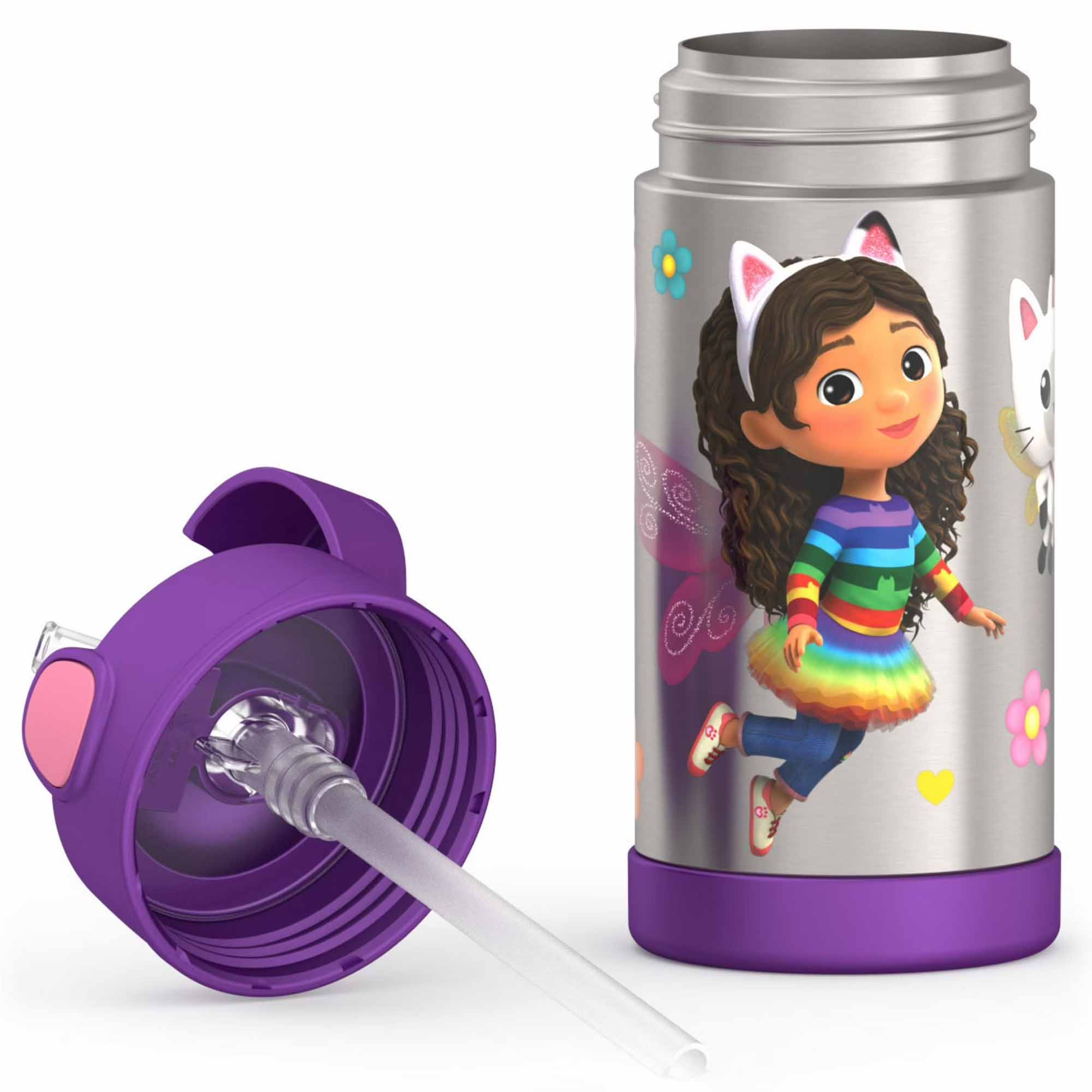 Alt View 5. Thermos - Thermos 12 oz. Kid's Funtainer Insulated Water Bottle - Gabby's Dollhouse - Gabby's Dollhouse.
