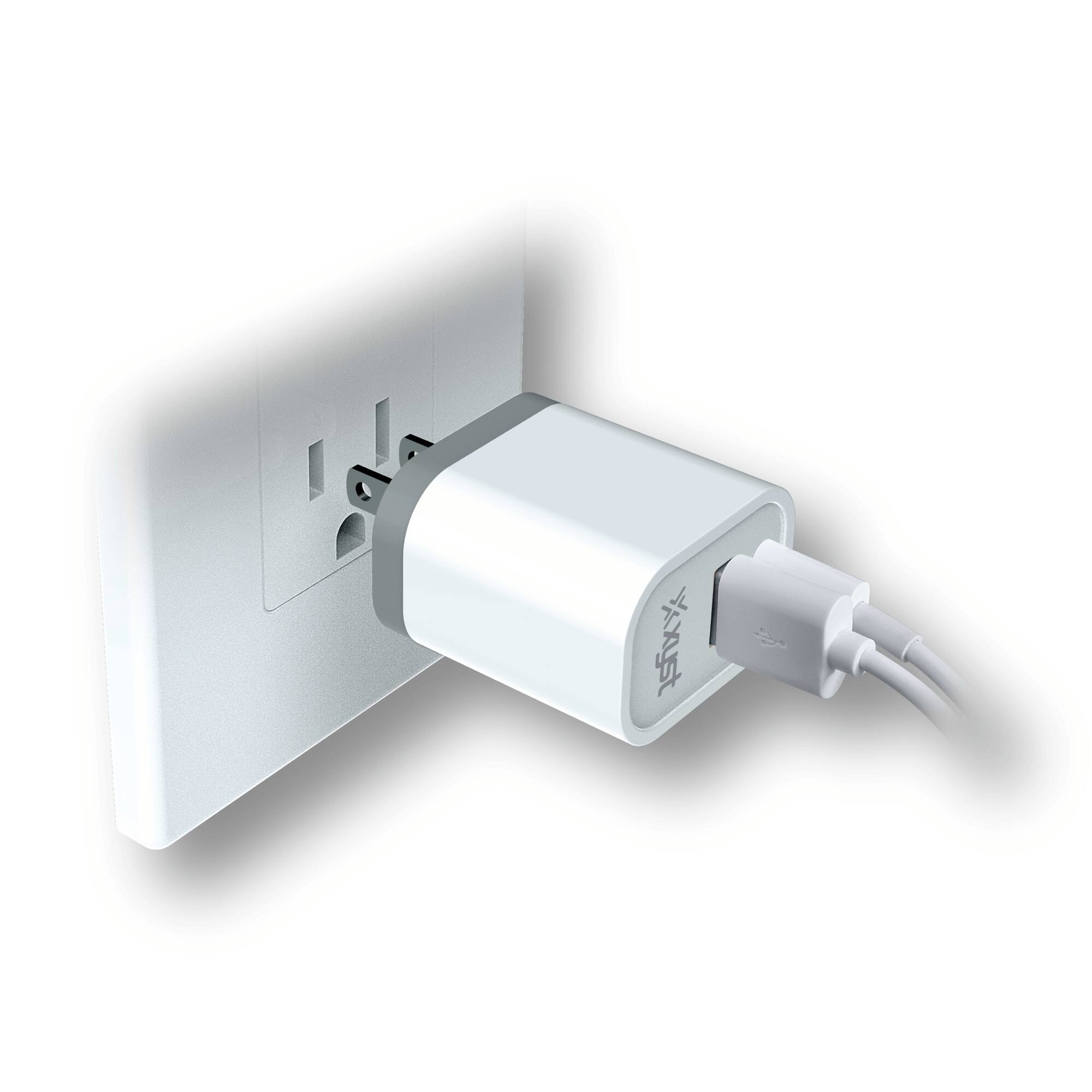 Alt View 6. Xyst - 3.4-Amp Dual USB Wall Charger with USB Port and USB Type-C Port - White.