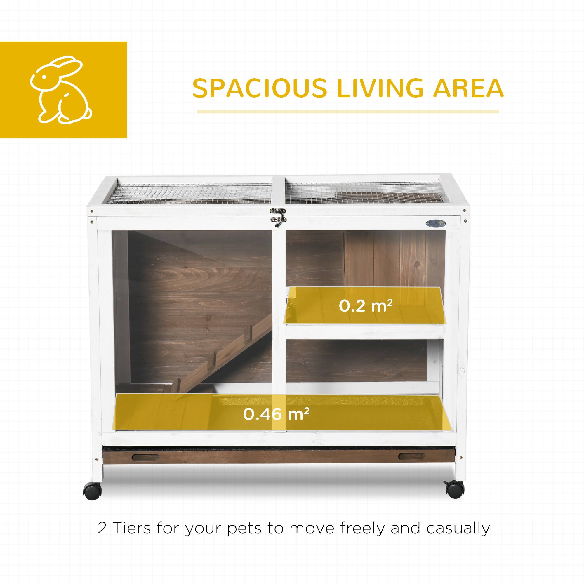 SPACIOUS LIVING AREA

0.2 m²

0.46 m²

2 Tiers for your pets to move freely and casually