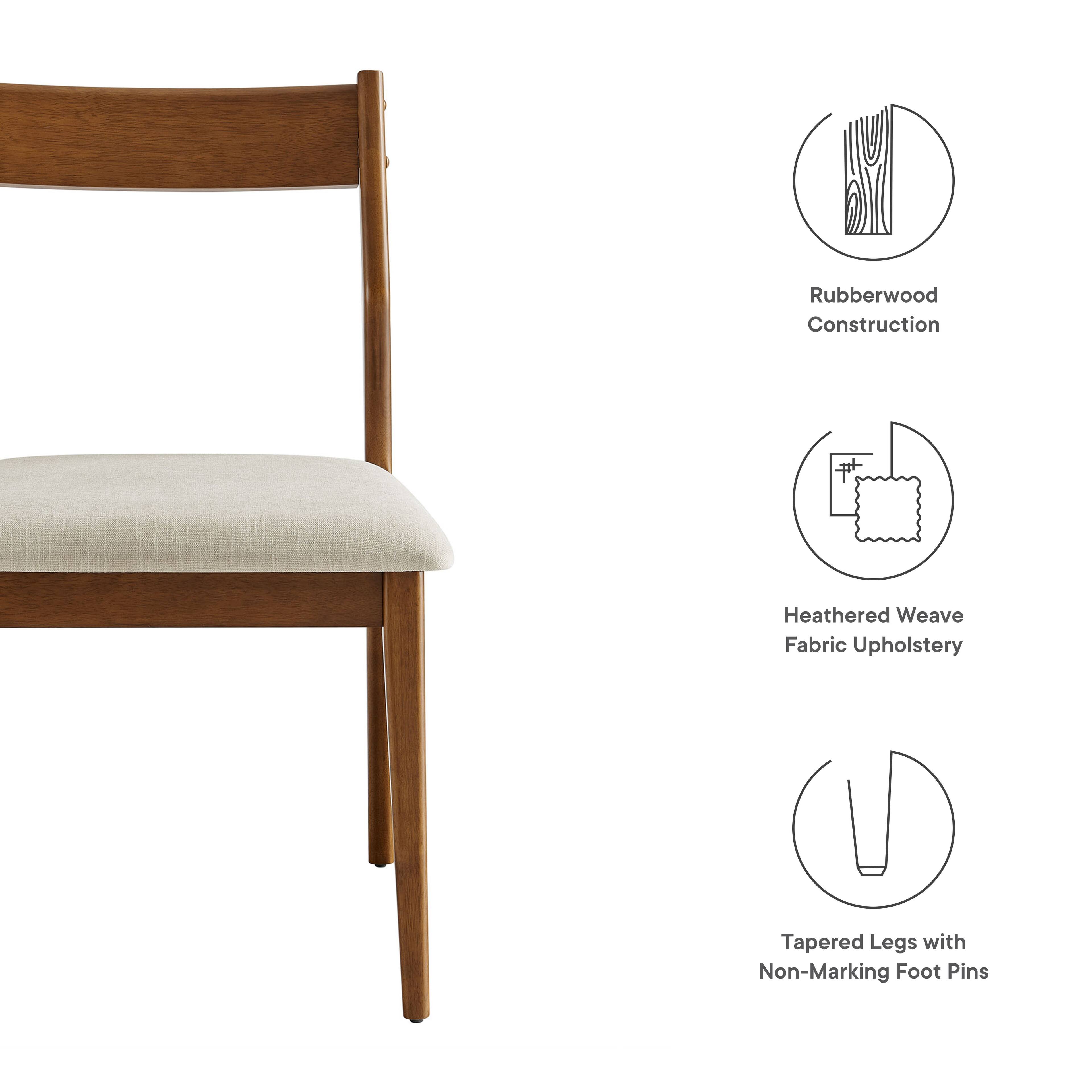 - Rubberwood Construction
- Heathered Weave Fabric Upholstery
- Tapered Legs with Non-Marking Foot Pins