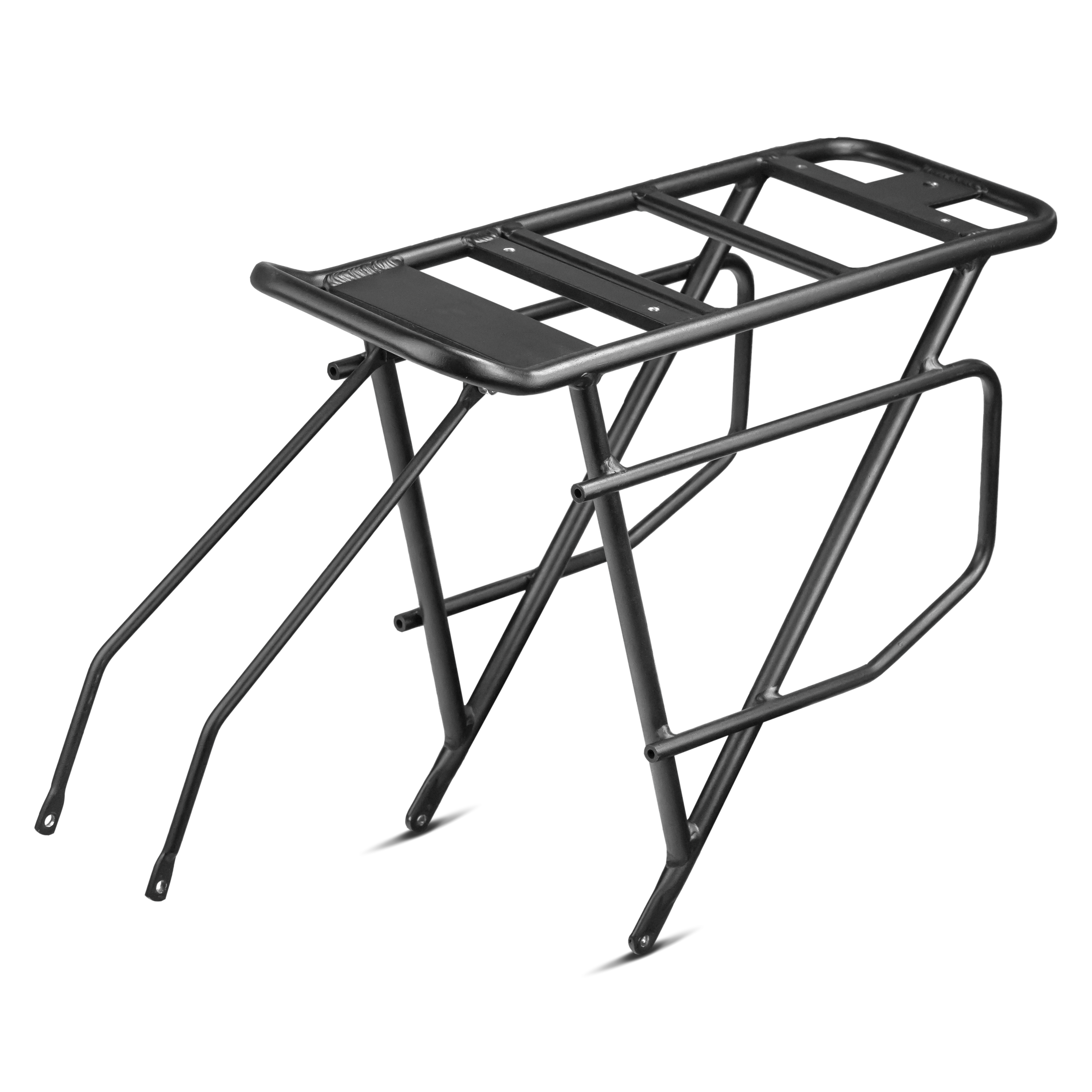 Angle. Rambo Bikes - Rear Extra Large Luggage Rack R150 For Gen 1 and Gen 2 Rambo Bikes - Black.