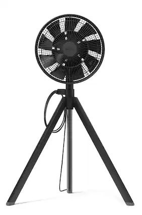 Front. Balmuda - NatureWind Studio Portable Fan - Black.