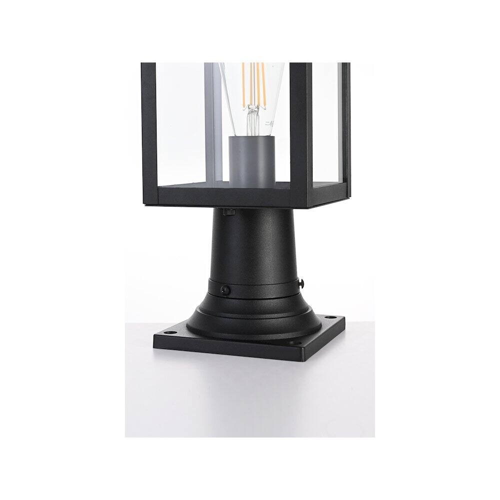 Alt View 1. Elegant Lighting - Hilton 7 inch Outdoor Pendant in Black - Black.