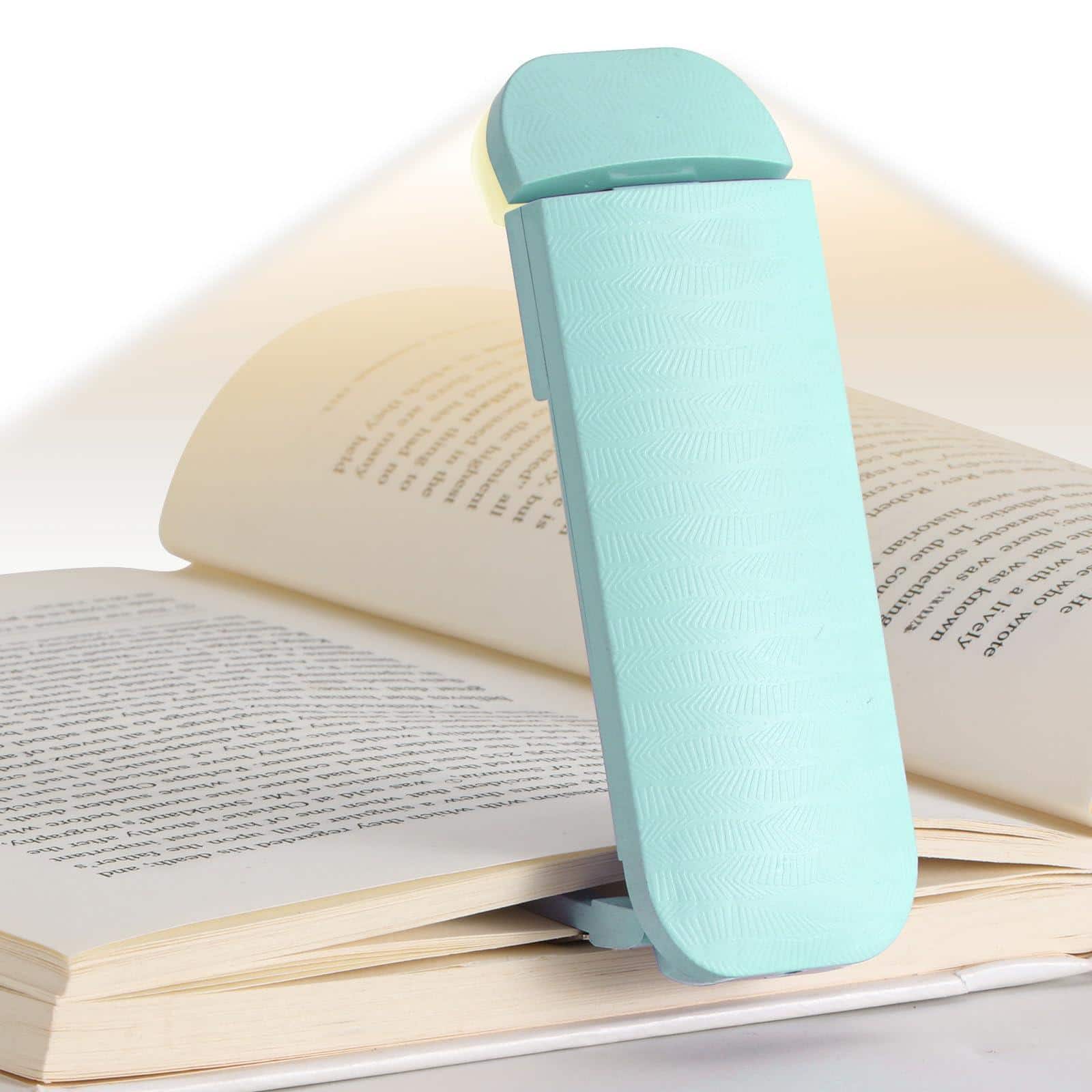 MAGICAL RUBS - Book Reading Light Rechargeable Clip On Booklight Eye Caring 3 Color Temperatures & 5 Brightness Levels Night Use For - Light Blue
