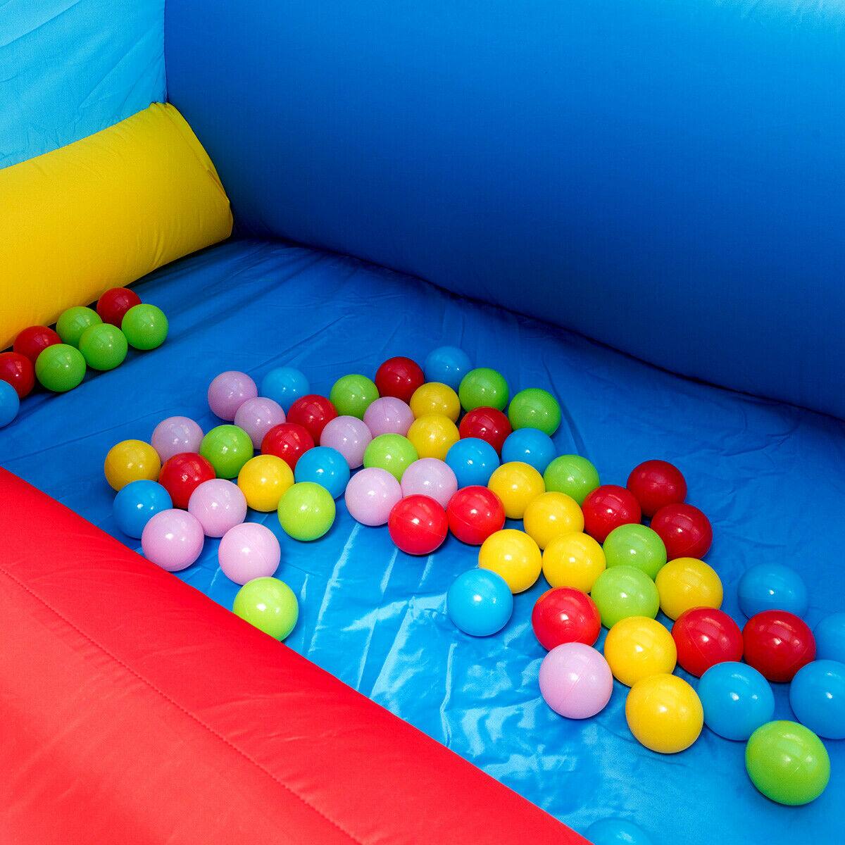 Alt View 9. Gymax - Gymax Inflatable Bounce House Kids Slide Jumping Castle with Ball Pit and Dart Board.