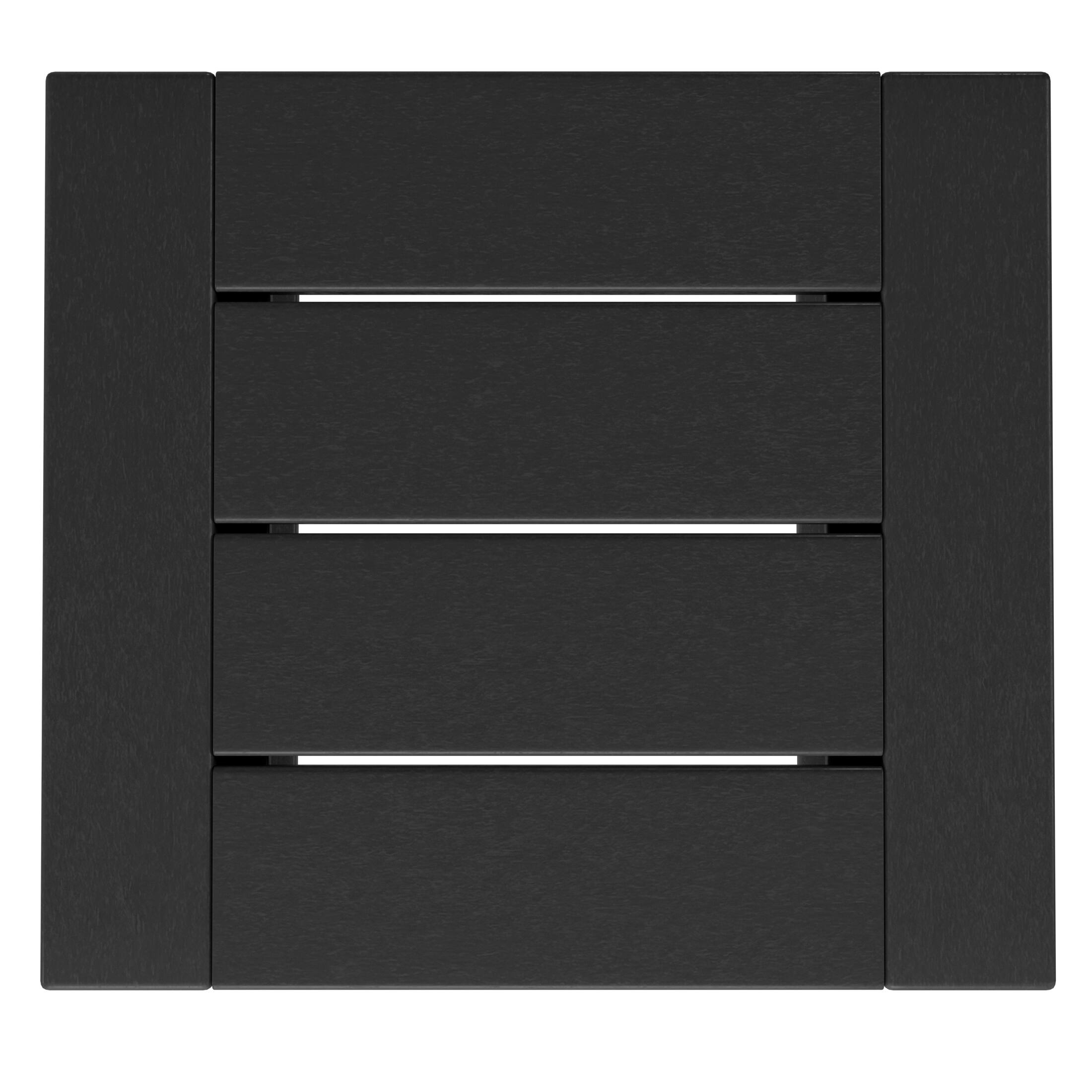 Alt View 2. WestinTrends - WestinTrends Montara Modern Outdoor HDPE Rectangle Patio Side Table - Black.