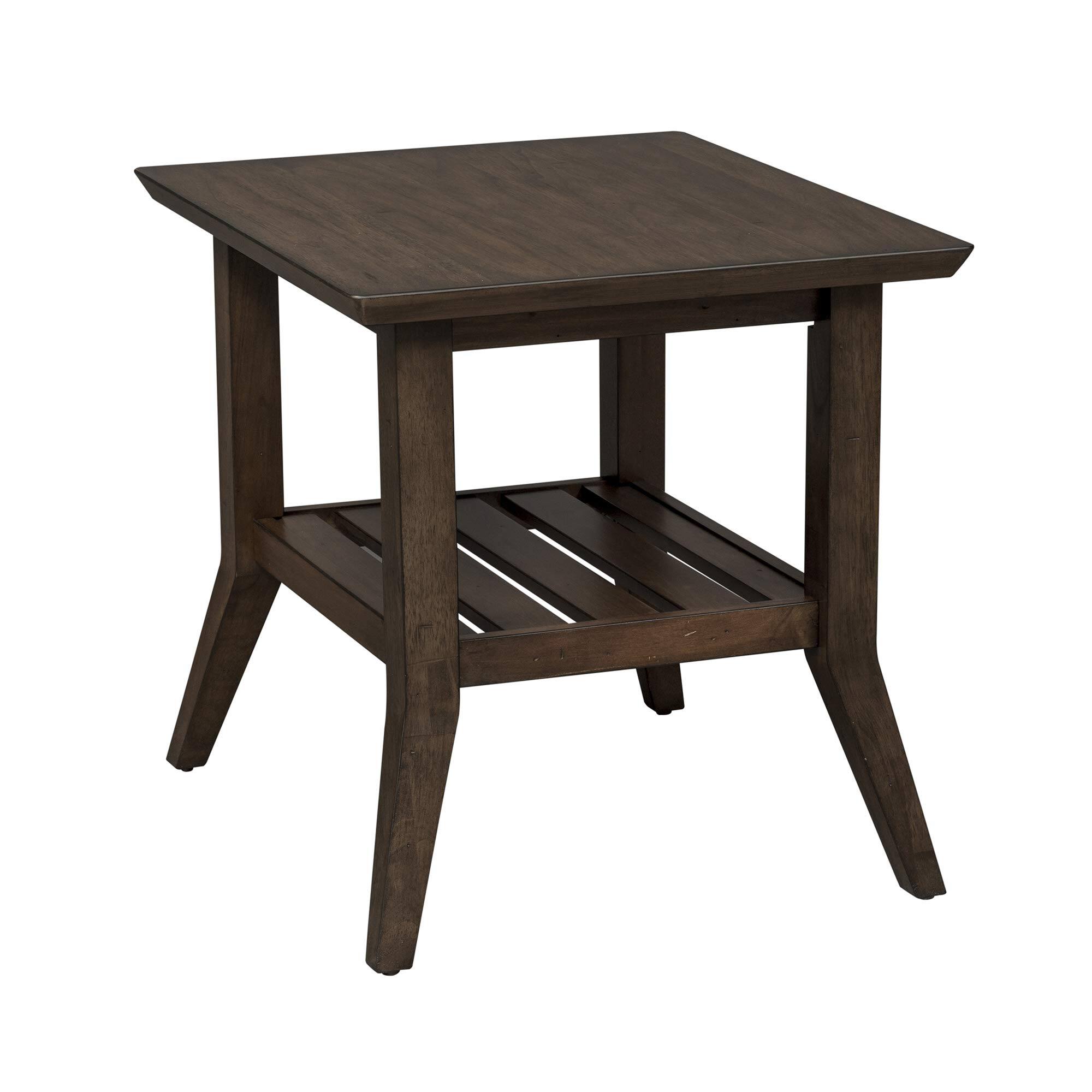 Left. Liberty Furniture Industries - Ventura Blvd Rectangular End Table in Bronze Spice - Brown.