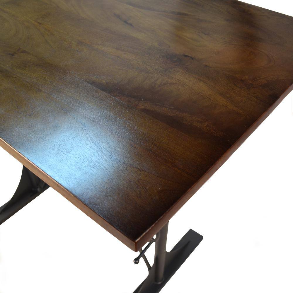 Carolina Chair & Table Brio Sit or Standing Adjustable Desk Elm Top ...