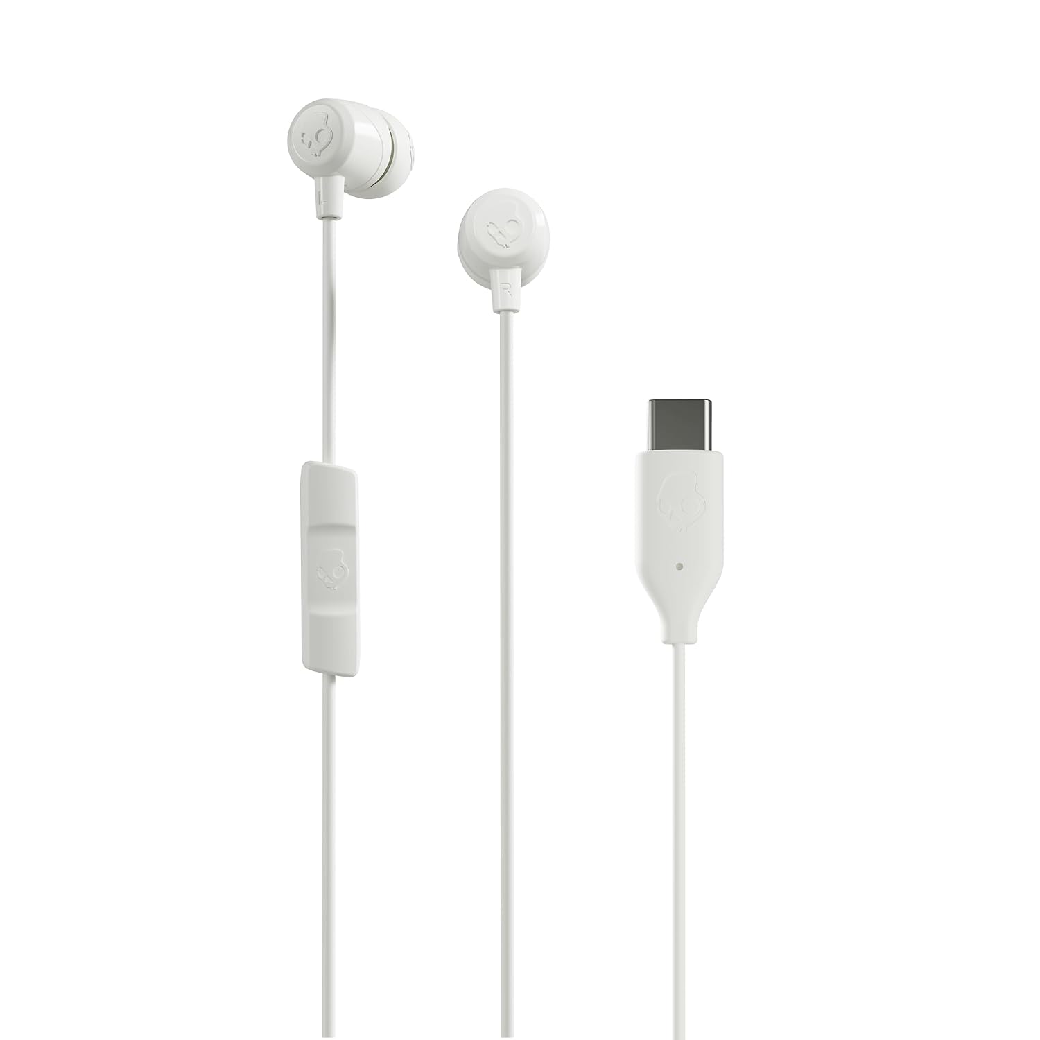 Front. Luckbyte - USB C Wired Earbuds with Noise Isolating Fit In Line Microphone Call and Track Control for iPhone Android Bone - Bone.