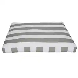 PetMaker - 36in Water-Resistant Dog Bed - Gray and White Stripes