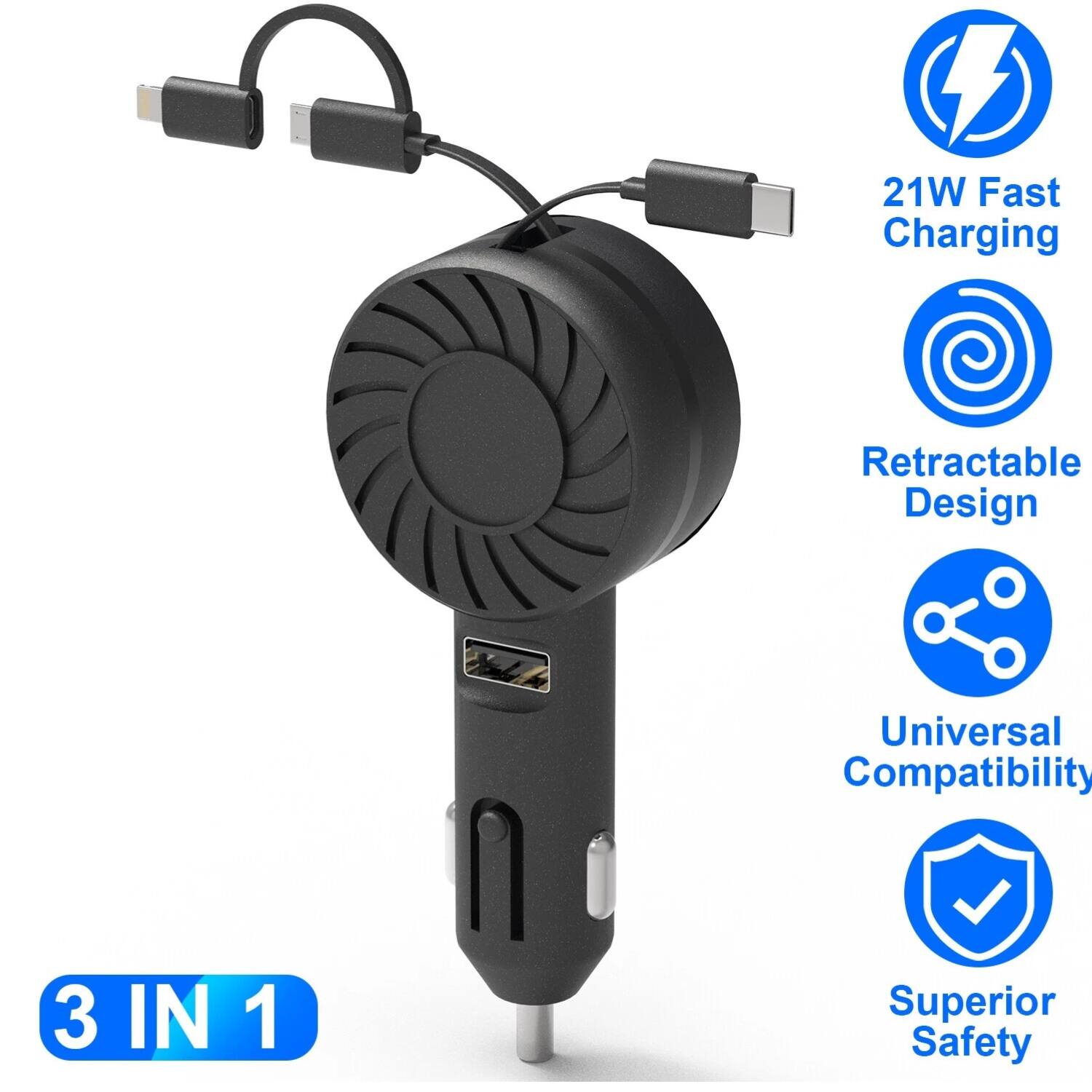 21W Fast Charging  
Retractable Design  
Universal Compatibility  
Superior Safety  

3 IN 1