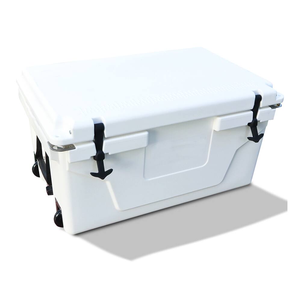 Angle. ELEMENT ACE - Outdoor Camping Picnic Fishing portable cooler 65QT Portable Insulated Cooler Box - Antique White.