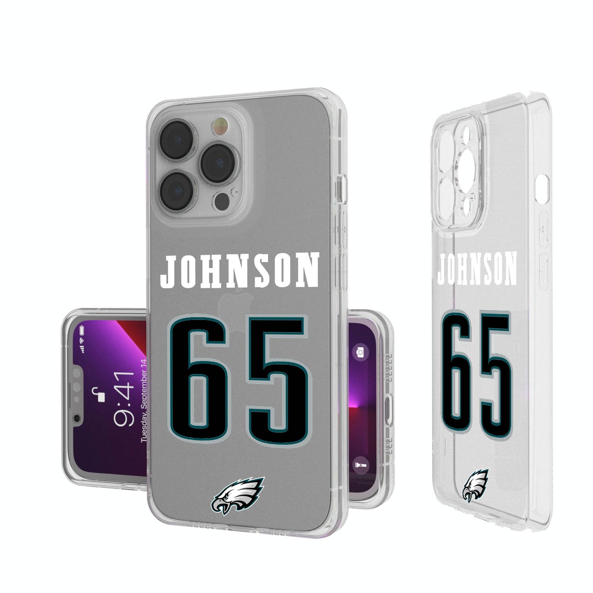 Lane Johnson Philadelphia Eagles iPhone Clear Case - 13 mini