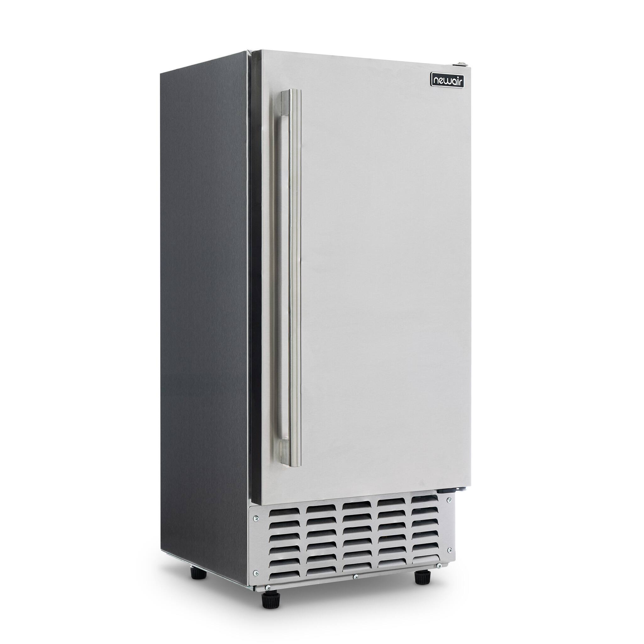 Front. NewAir - Undercounter Nugget Ice Maker, Pebble Ice Maker Producing 66 lbs. Daily, Built-in or Freestanding in Stainless Steel - Stainless steel.
