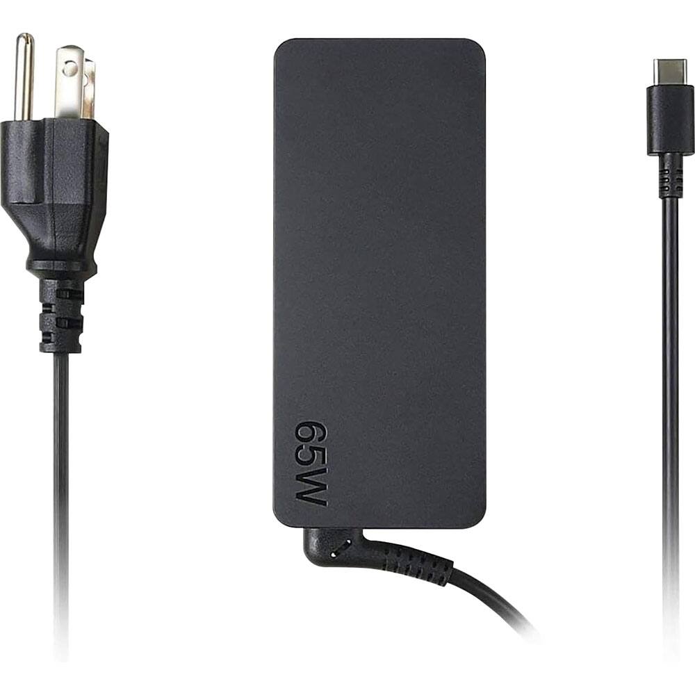 Alt View 3. Lenovo - USB-C 65W Standard AC Adapter GX20P92530 - Black.