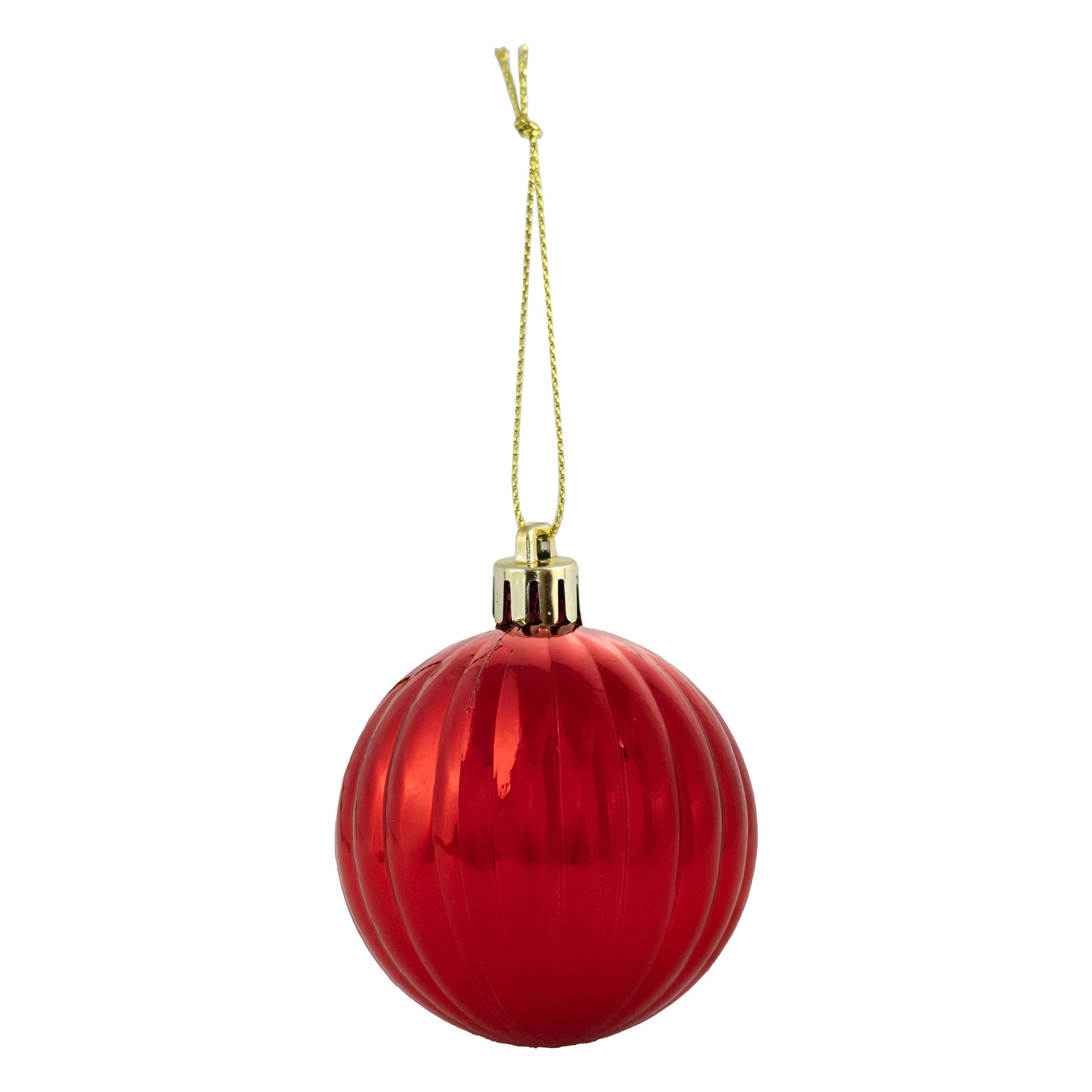 Alt View 4. Sunnydaze - Merry Medley 24-Piece Christmas Ornament Balls - 60mm - Red/Green.