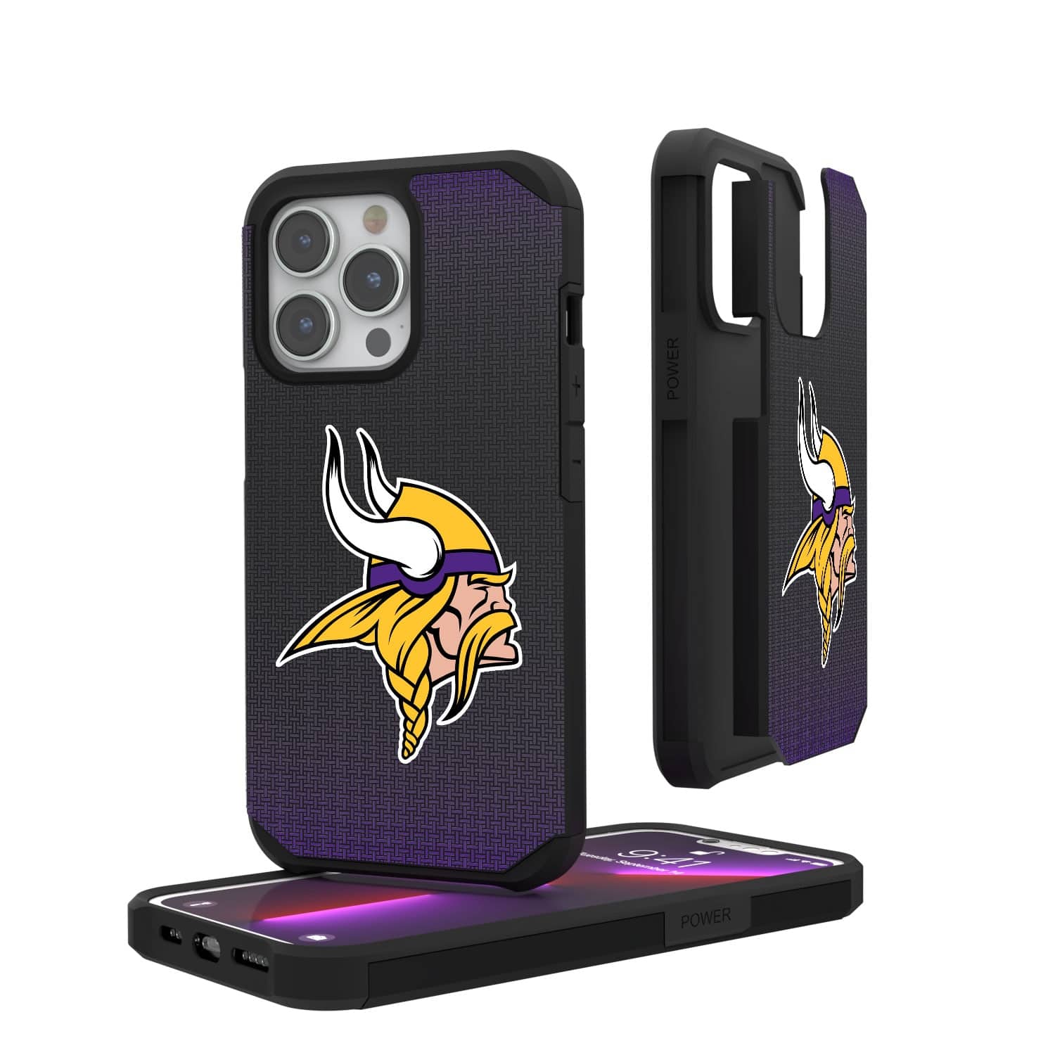 Keyscaper - NFL - Minnesota Vikings Linen Logo iPhone Rugged Case - 14 Pro - Black price history on PriceWatchPro