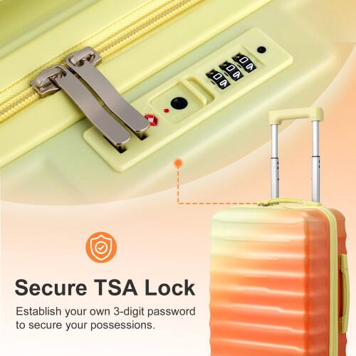 Secure TSA Lock  
Establish your own 3-digit password to secure your possessions.
