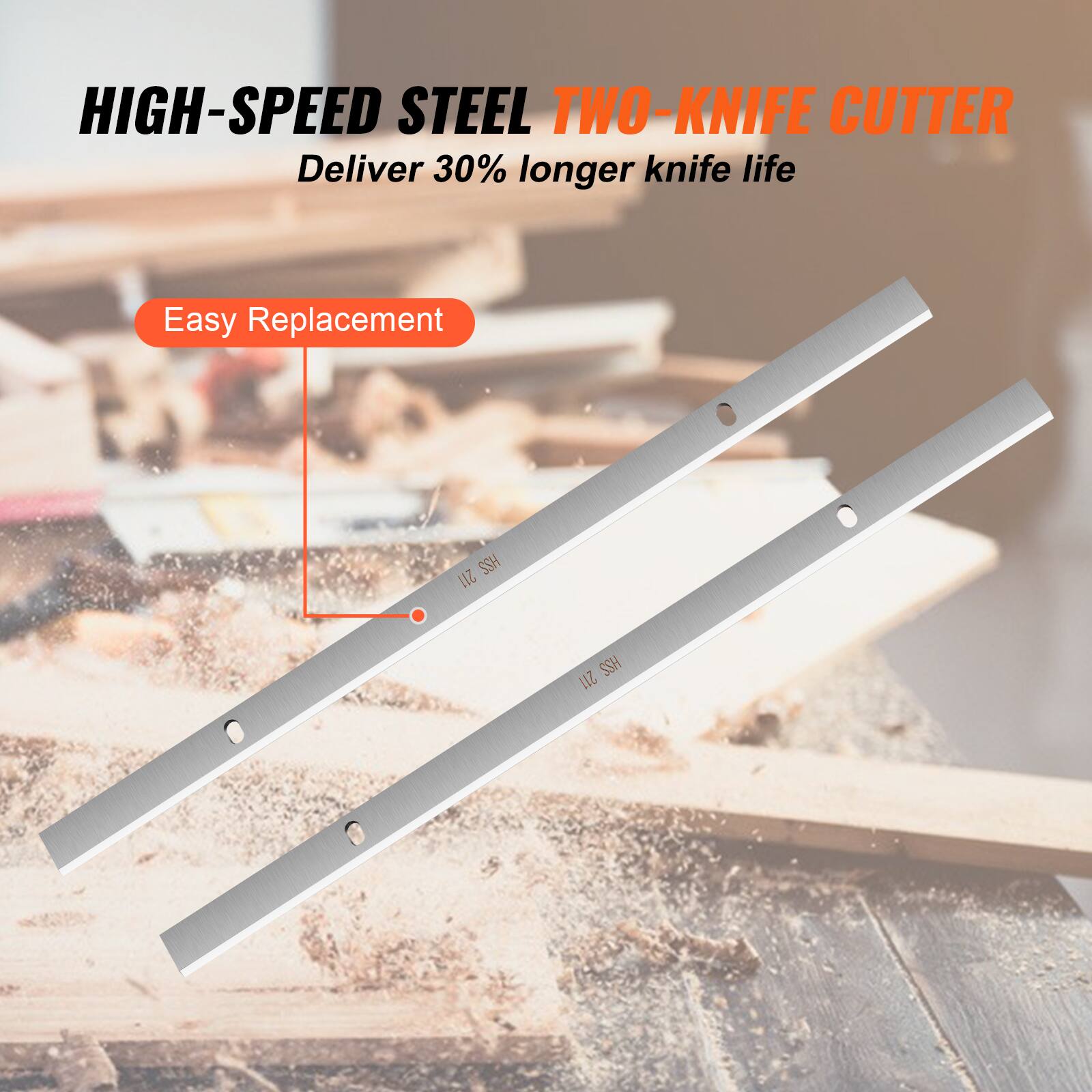 HIGH-SPEED STEEL TWO-KNIFE CUTTER  
Deliver 30% longer knife life  
Easy Replacement  
211 SSH  
211 SSH