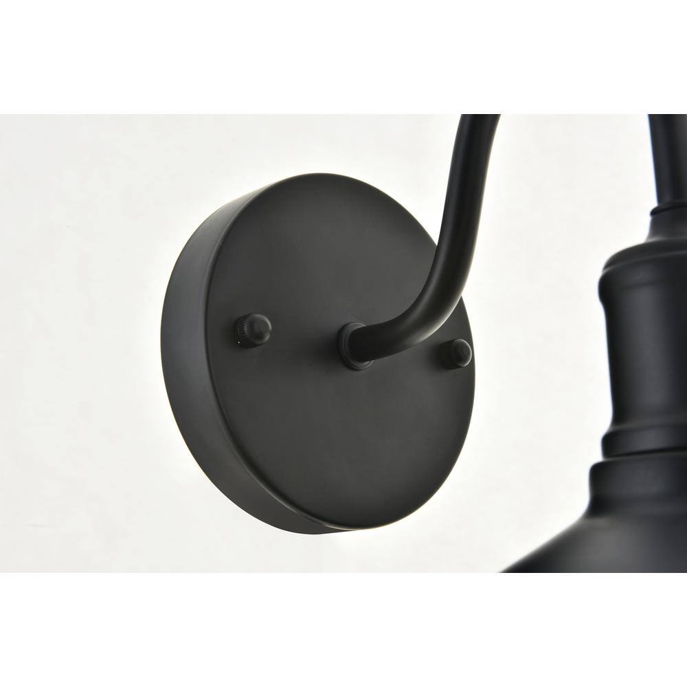 Left. Living District - Etude 1 light black Wall Sconce - Black.