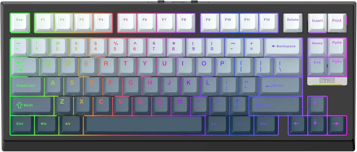 EPOMAKER G84 80% RGBゲーミングメカニカルキーボード Amazon.com: EPOMAKER G84 80% RGB Gaming Mechanical Keyboard, 2.4