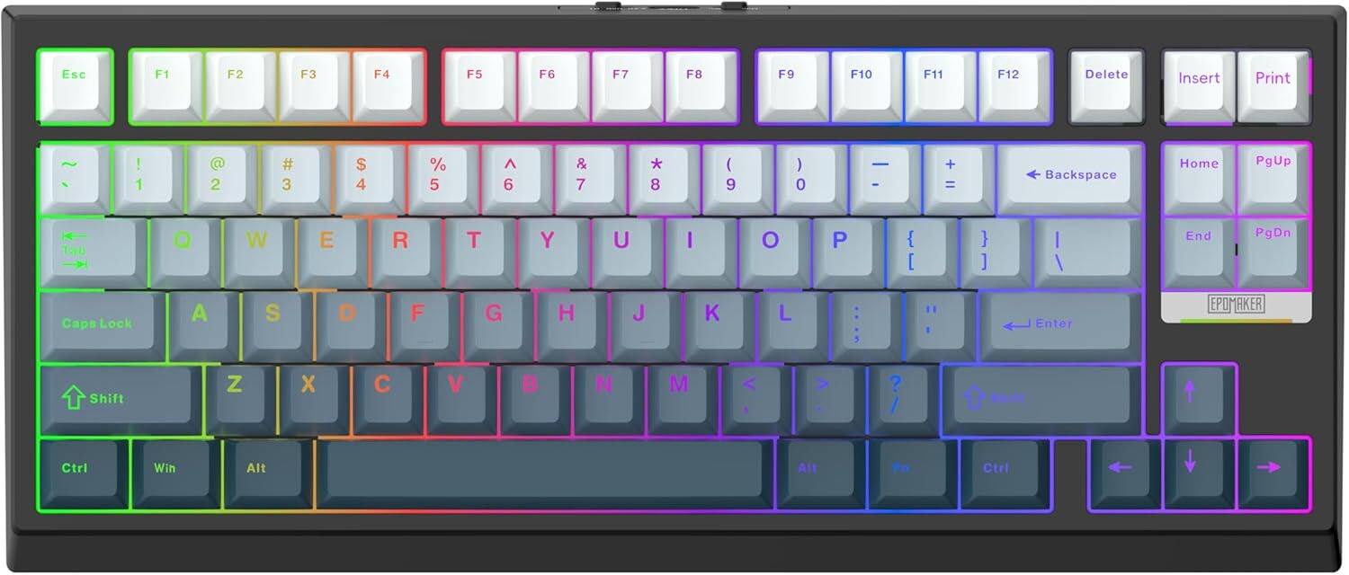 EPOMAKER - G84 HE Wireless Hall Effect Keyboard, 8K Polling & 8000mAh, SOCD & DKS, Gaming Keyboard - Black