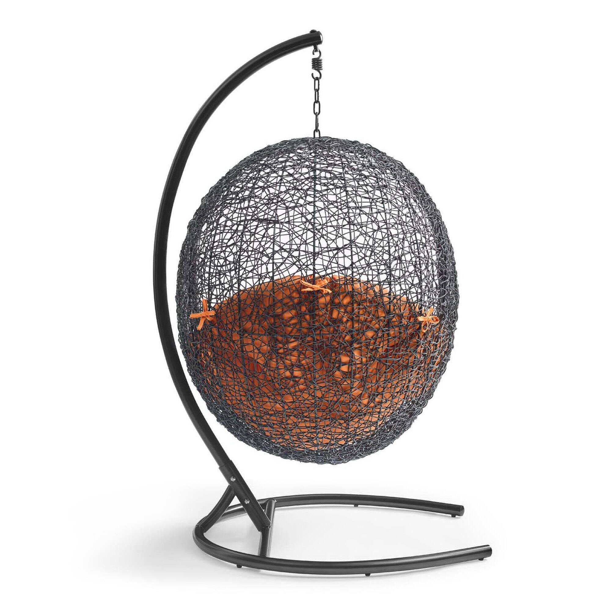 Left. Modway - Encase Swing Outdoor Patio Lounge Chair by Modway - Orange.