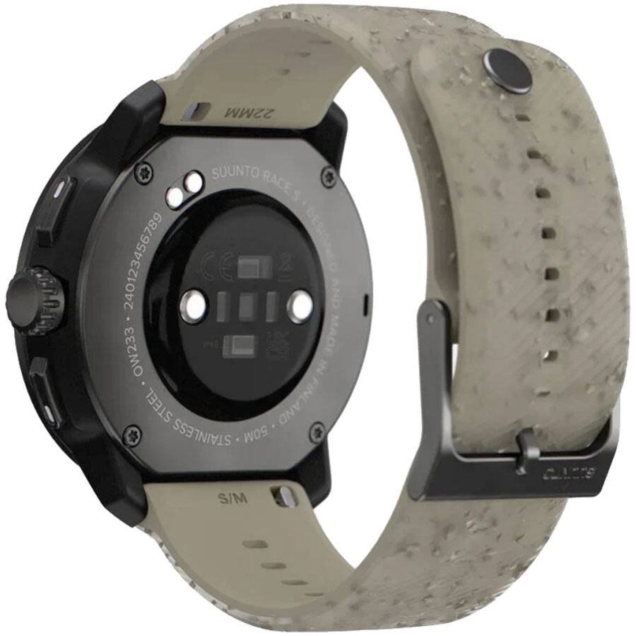 22MM  
SUUNTO RACE S  
240123456789  
CE  
DESIGNED  
Ch2U  
OW233  
MADE IN  
STEEL  
FINLAND  
STAINLESS  
50M  
S/M