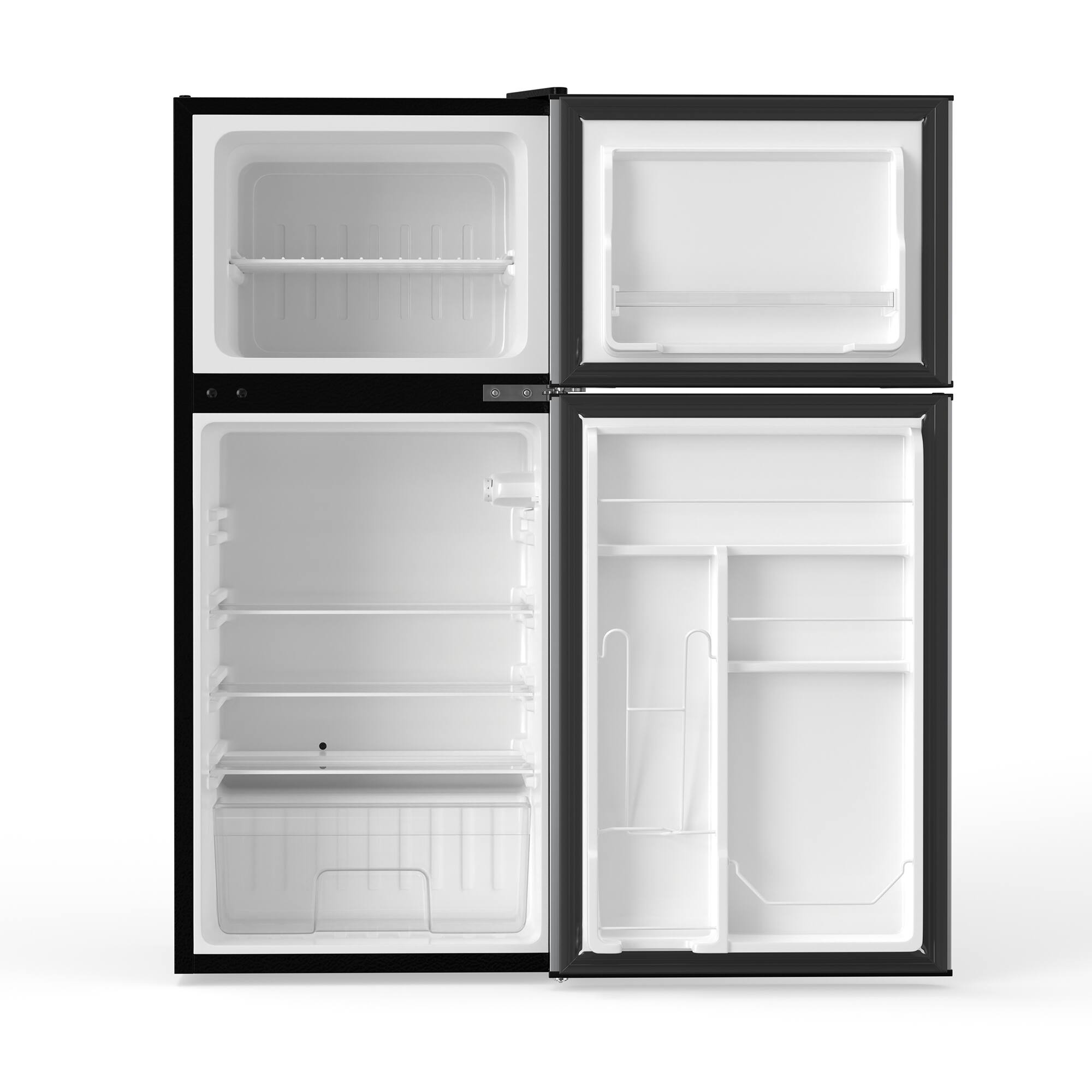 Left. Conserv - Conserv 19" Mini Fridge, Compact Refrigerator with Freezer 4.5 cu. ft. with 2 Reversible Door 110V - Black - Black.