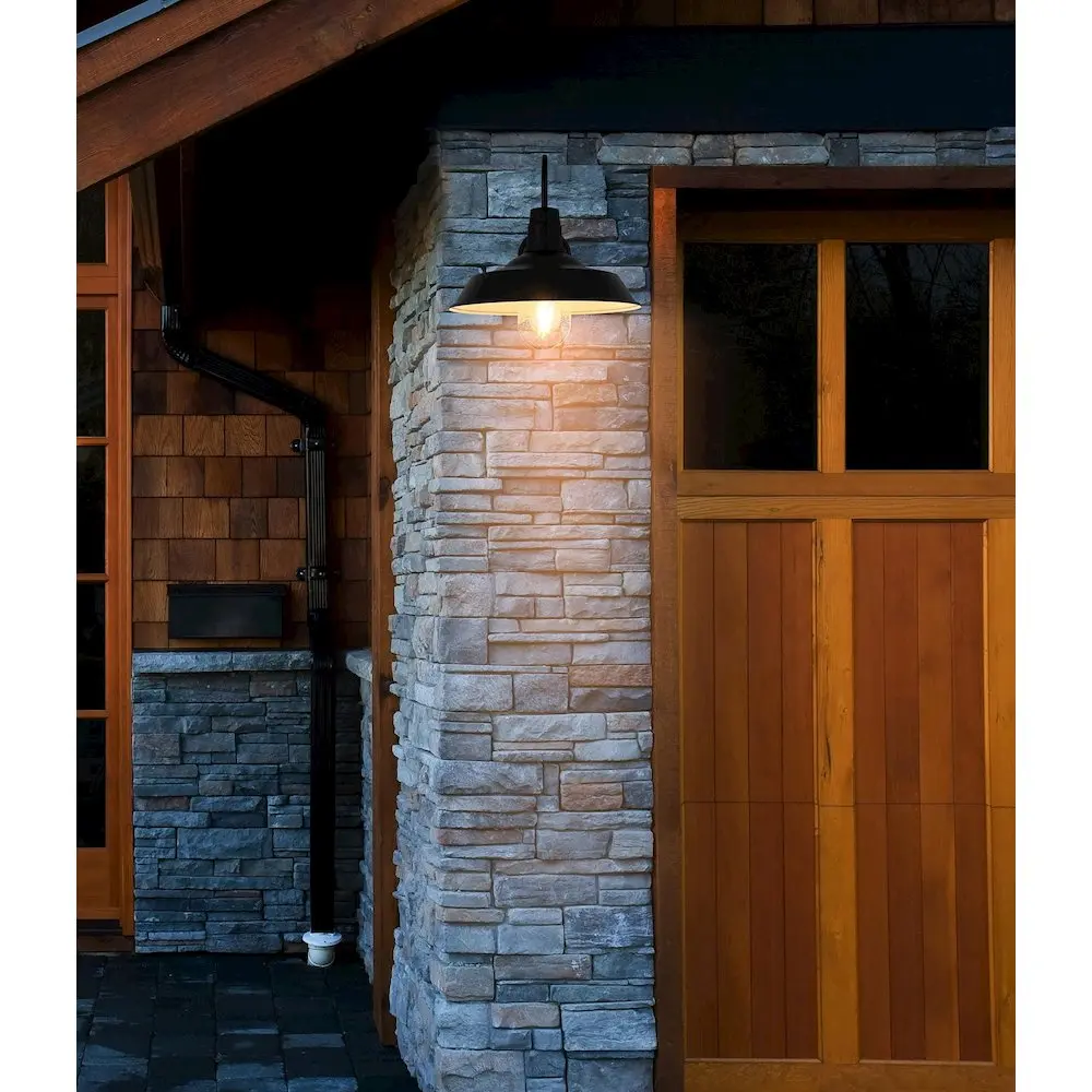 Alt View 4. Elegant Lighting - Rayan 14 Inch Outdoor Wall Sconce In Black - Black.