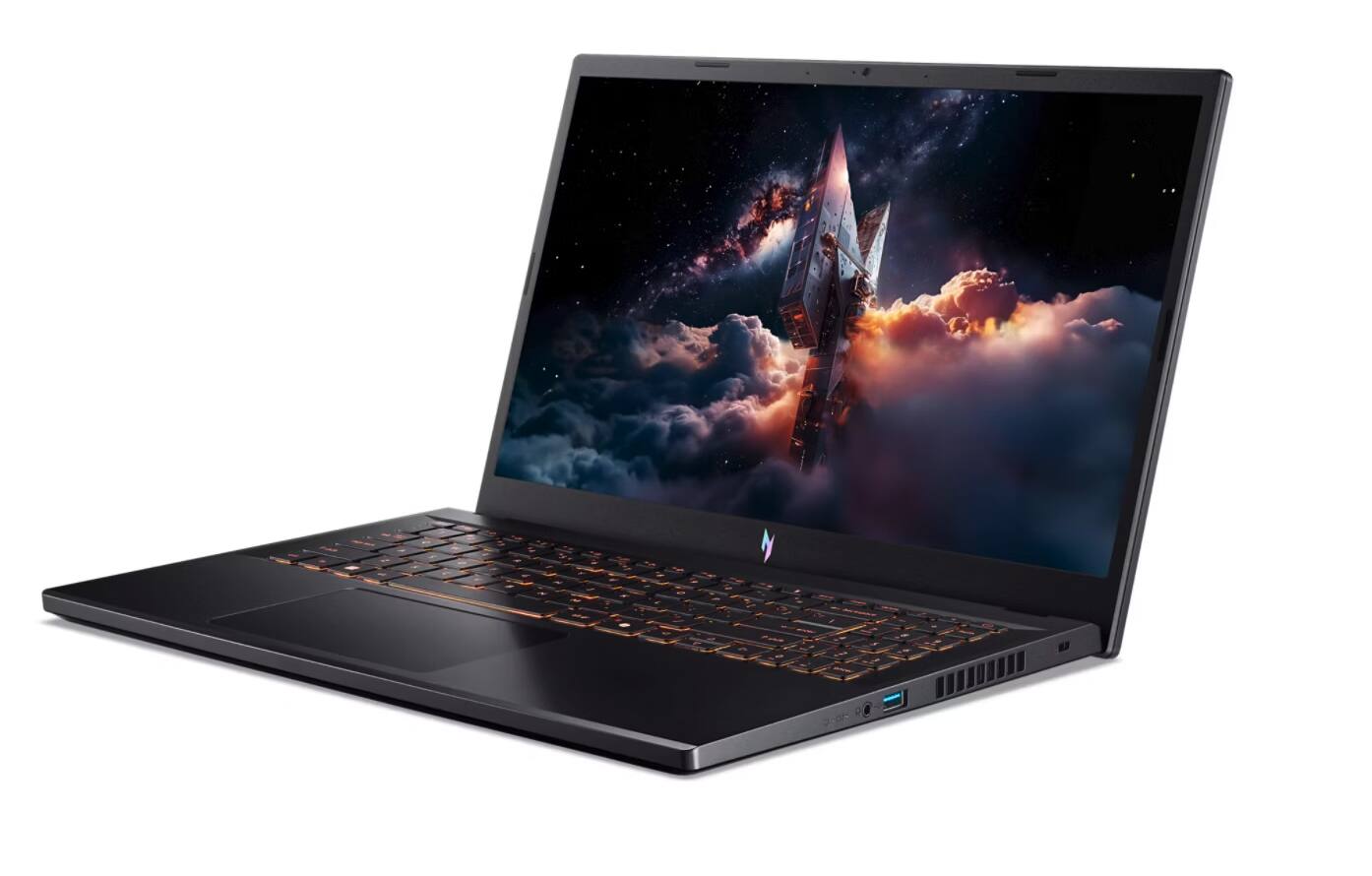 Left. Acer - Acer Nitro V 15.6" FHD IPS 165Hz Gaming Notebook Intel Core i5-13420H 16GB RAM 512GB SSD NVIDIA GeForce RTX 5050 - Black.