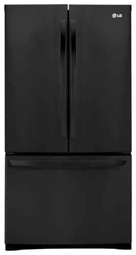 LG - 27.7 Cu. Ft. French Door Refrigerator - Black-Front_Standard 