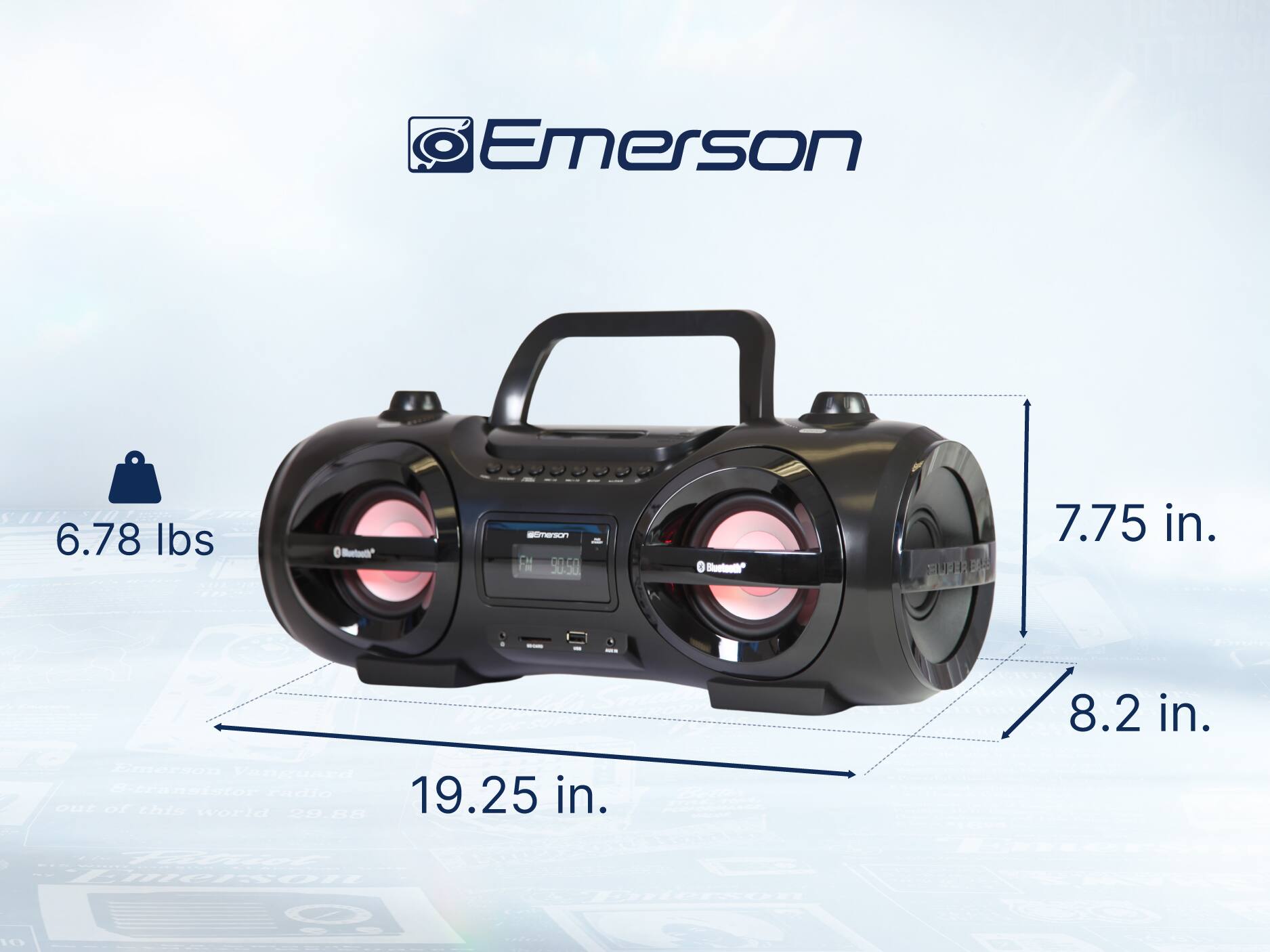 Emerson 6.78 lbs - 7.75 in. - 8.2 in. - 19.25 in.