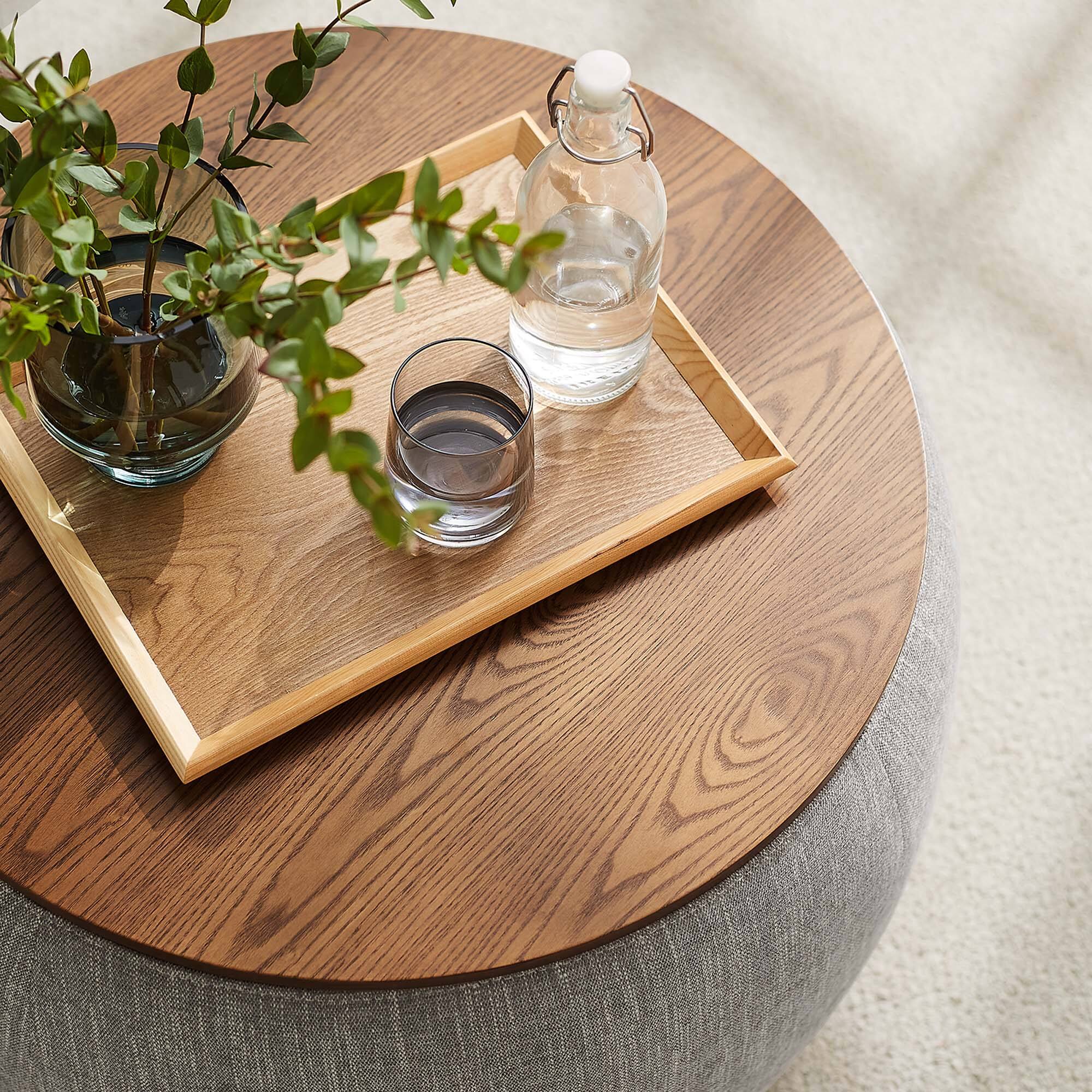 Alt View 2. Modway - Perla Woven Heathered Fabric Upholstered Storage Ottoman by Modway - Heathered Weave Wheat.