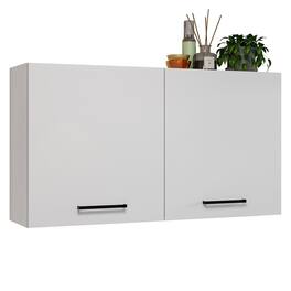 Madesa - Bathroom Wall Cabinet with 2 Doors and Shelves Unit for Bathroom Organization and Decluttering – - White