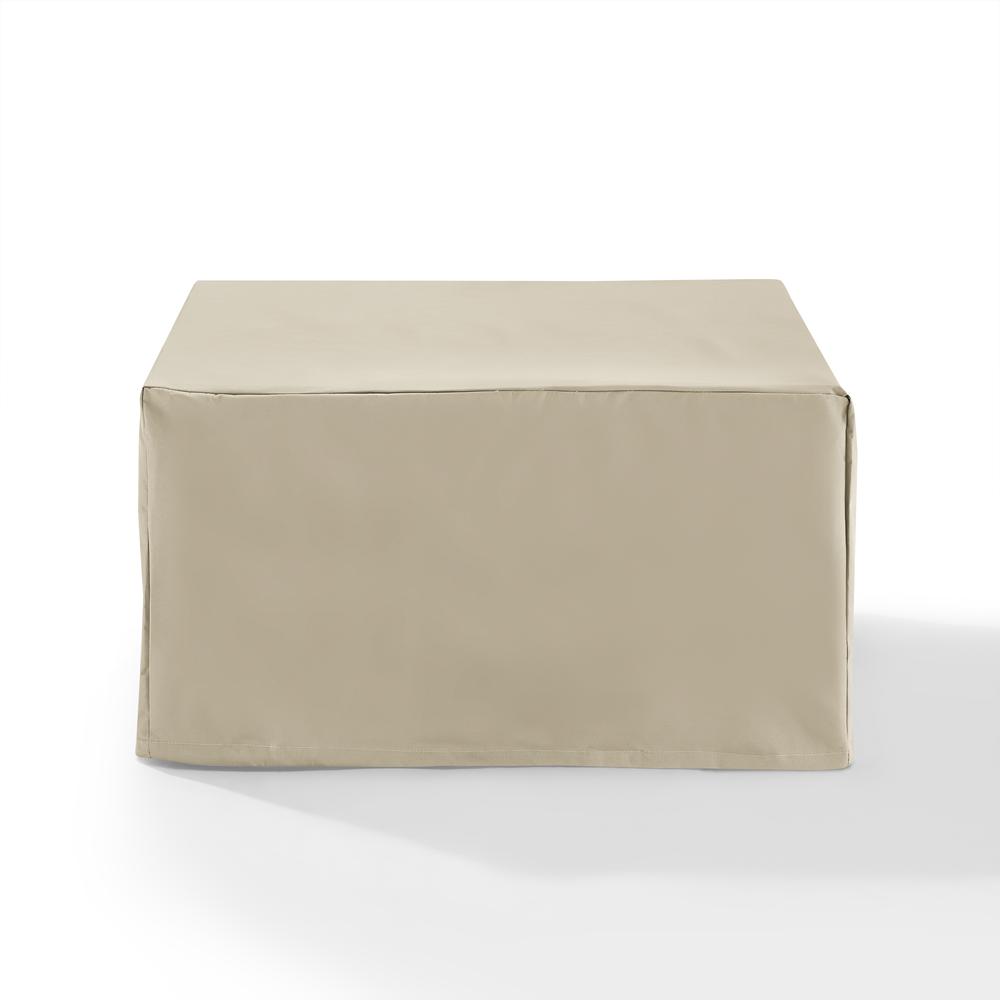 Angle. Crosley Furniture - Square Outdoor Coffee Table And Ottoman Furniture Cover - Tan.