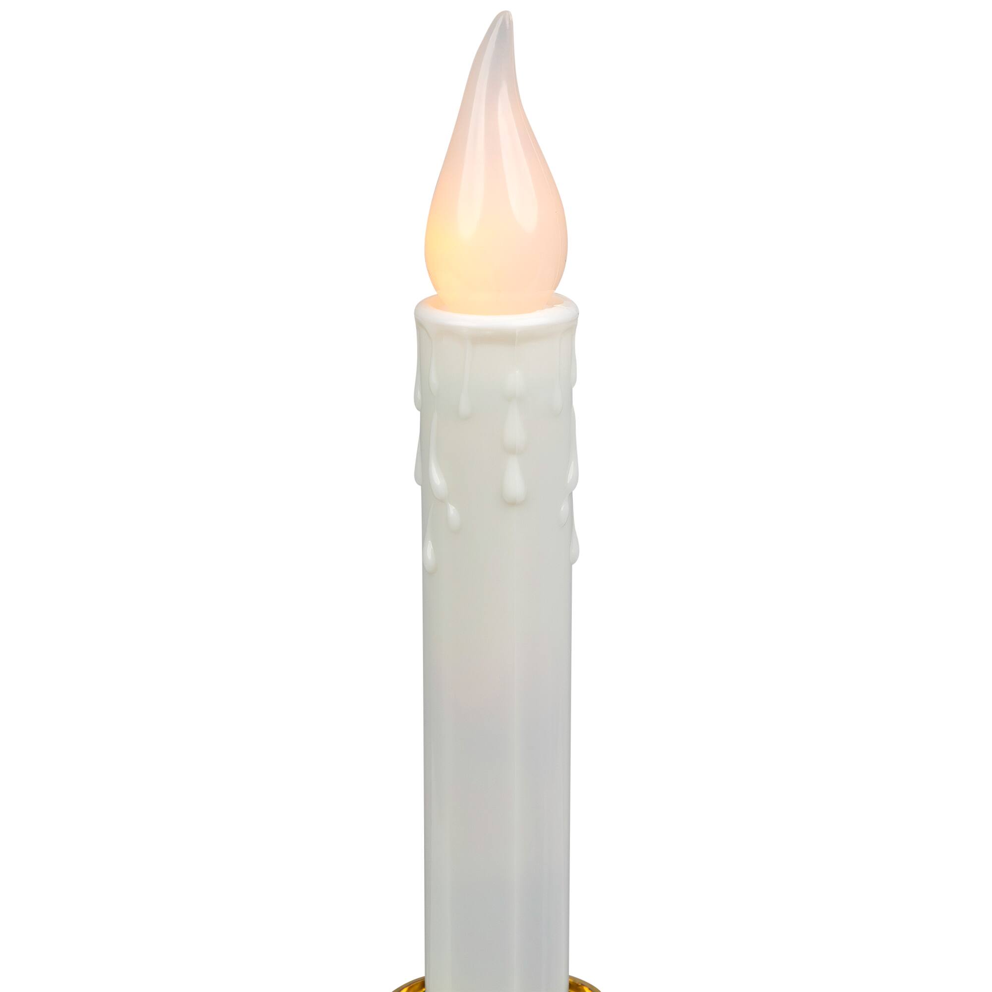 Alt View 7. Northlight - LED Flickering Window Candles with Timer - 8.5" - Set of 8 - White.