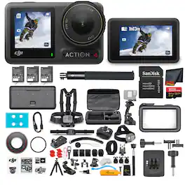 DJI - Osmo Action 4 Camera Adventure Combo - WaterProof Action Camera With 50-In-1 Action Kit