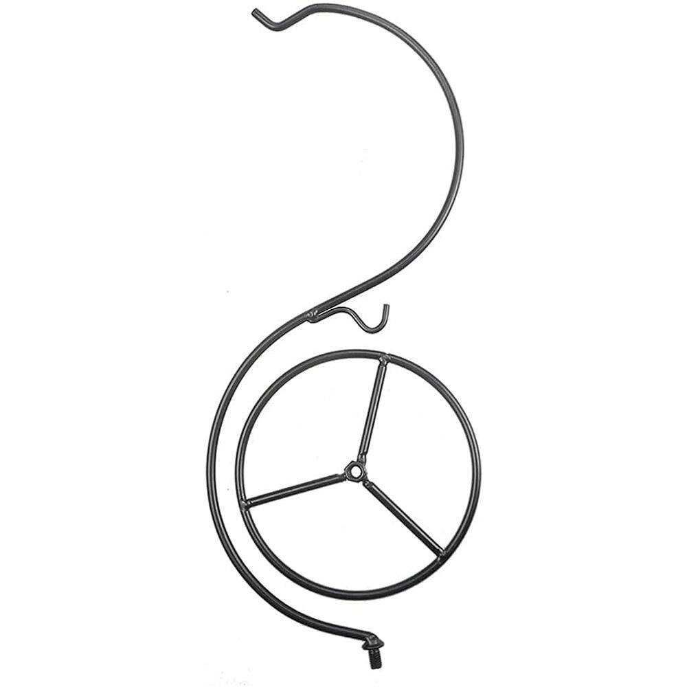 Left. PARKER SLATER - Iron Ornament Display Stands, 13" Hanging Holders, 2-Pack - Black.