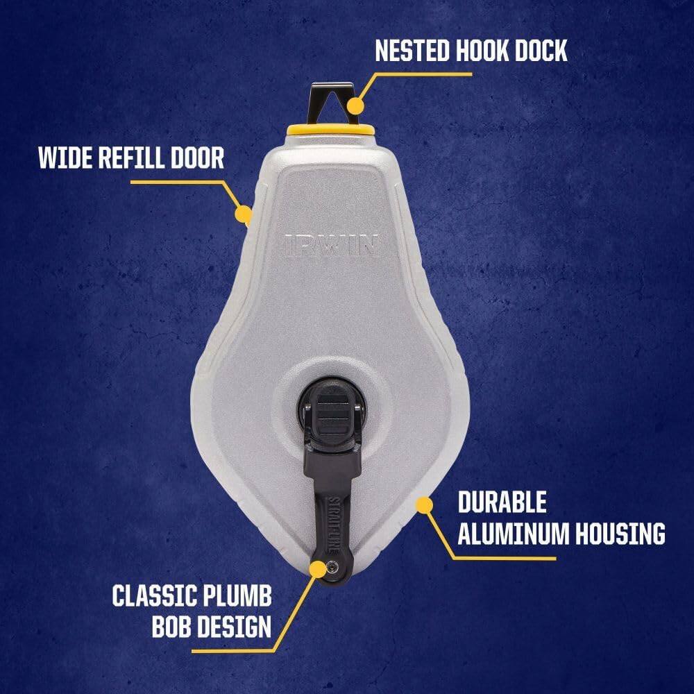 NESTED HOOK DOCK  
WIDE REFILL DOOR  
CLASSIC PLUMB BOB DESIGN  
DURABLE ALUMINUM HOUSING