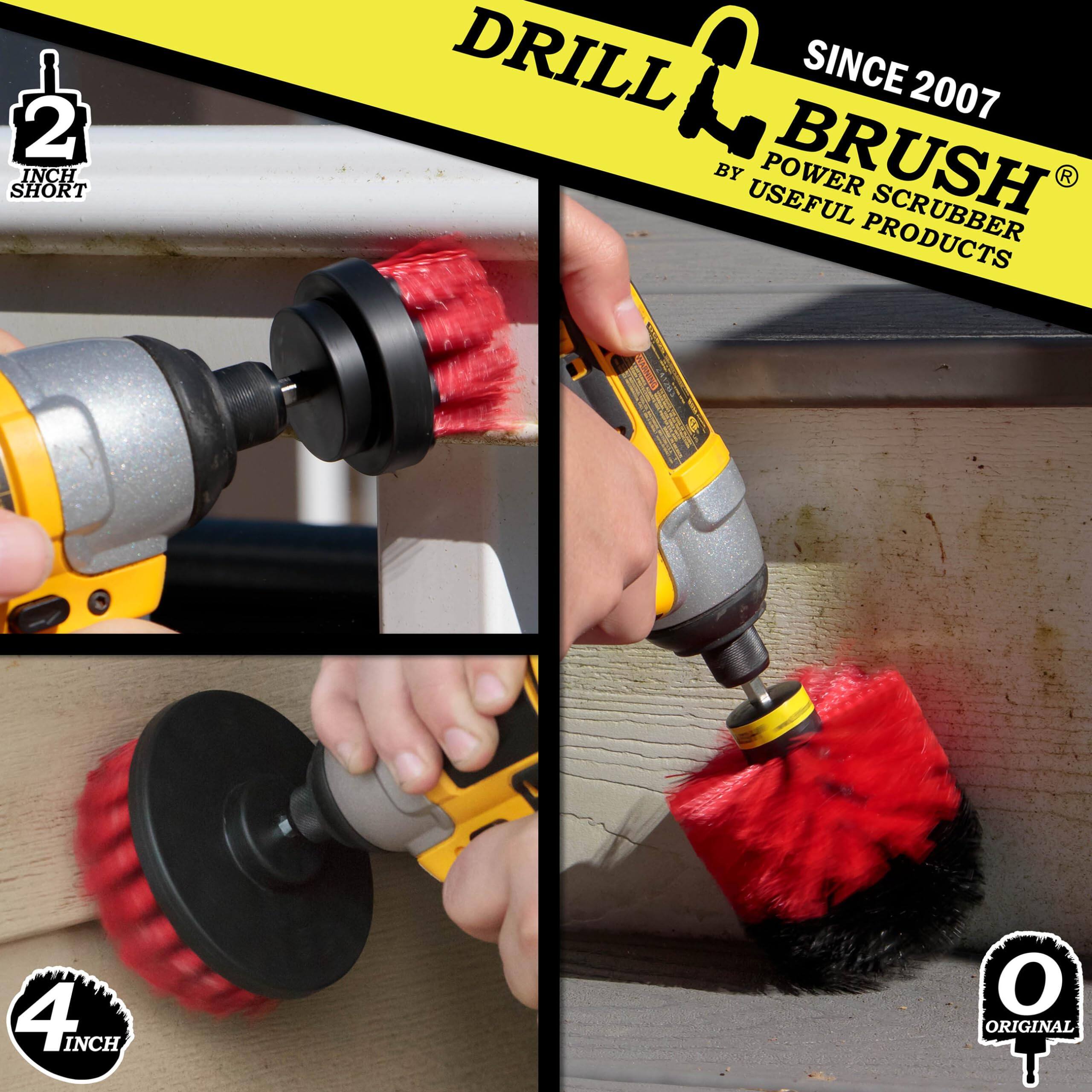 2 INCH SHORT DRILL BRUSH SINCE 2007 BY USEFUL PRODUCTS 4 INCH ORIGINAL