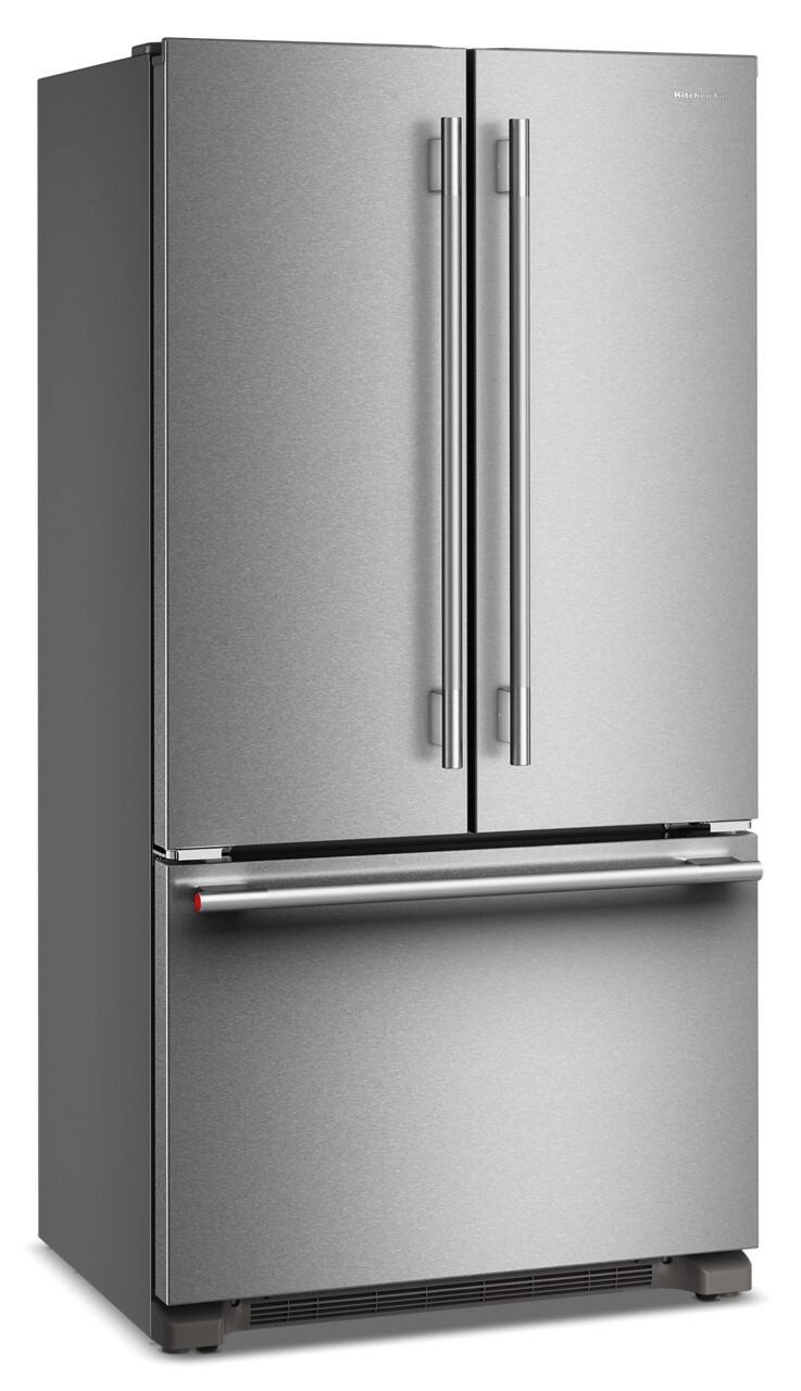 Alt View 13. KitchenAid - 36 in. wide 22 cu. ft. Counter-Depth French Door Refrigerator with Internal Water Dispenser - PrintShield Stainless.