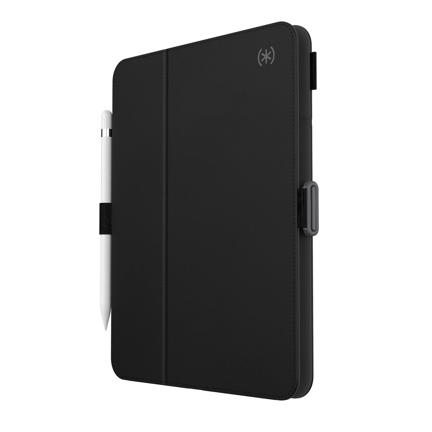 Left. Speck - StyleFolio Case for Apple iPad 10.9-11-inch (2022-2025 - 10th/11th gen A16) - Black - Black.