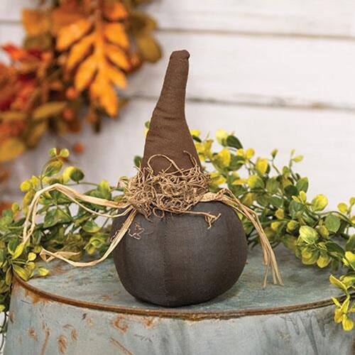 Angle. BreeBe - *Primitive Black Pumpkin 4" - Black, Brown.