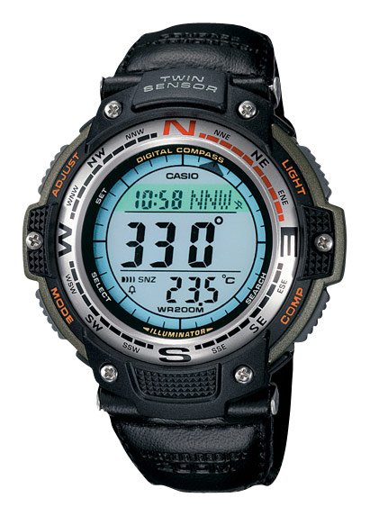 casio men's twin sensor compass watch