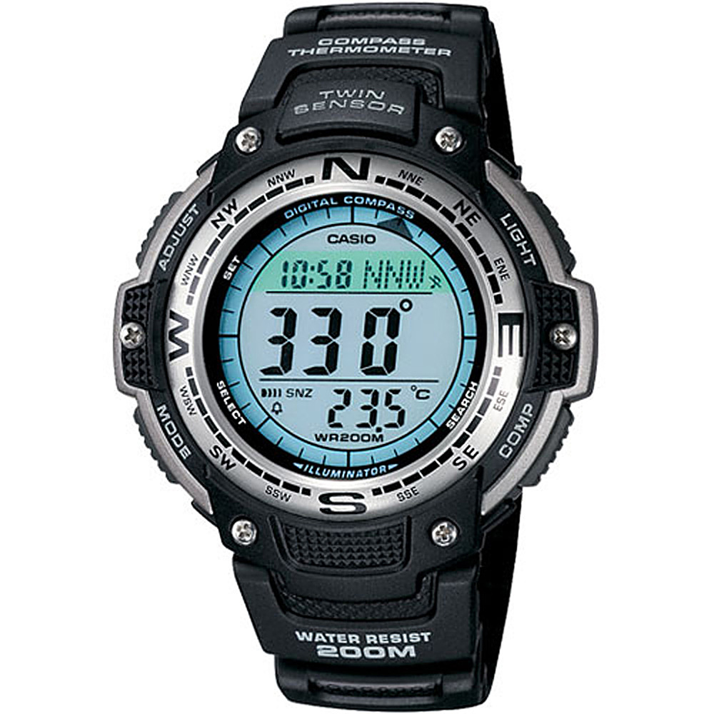 Casio Men's Digital Compass Twin Sensor Sport Watch Black SGW100