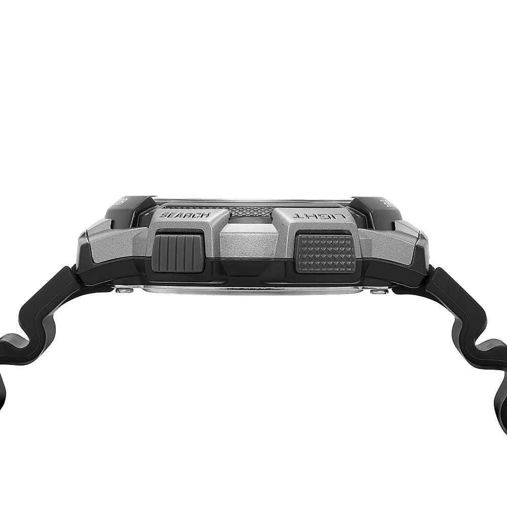 Left View: Casio - Men's Solar-Powered Digital Sport Watch - Black Resin