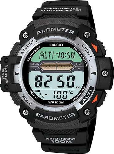 Angle View: Altimeter, Barometer, and Thermometer Watch
